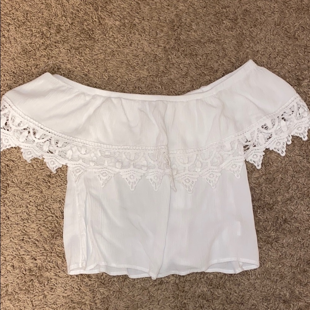 White off the shoulder top